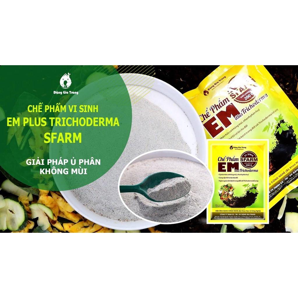 COMBO Ủ RÁC THẢI CHẾ PHẨM EM SFARM 200GR VÀ MẬT RỈ ĐƯỜNG SFARM 1 LÍT