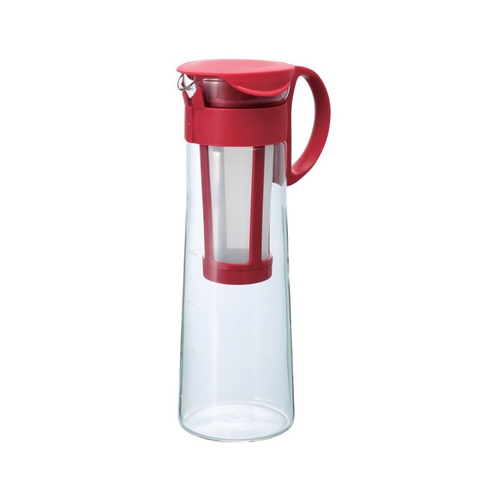 Bình Trà Cà Phê Cold Brew Hario Đỏ 1 Lít + Trà Xanh Sencha Yanoen 120g, Pha Trà Cà Phê Ủ Lạnh, Pha Nóng, Tiện Lợi Tiết Kiệm