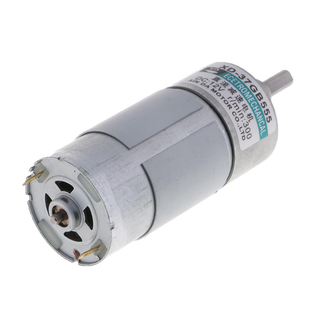 XD-37GB555 DC12V 15W 300RPM Micro Gear Motor High Adjustable Speed
