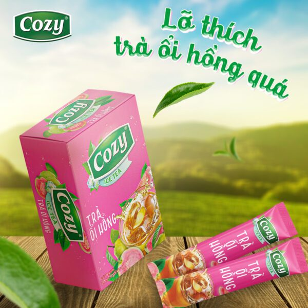 Cozy Icetea Ổi hồng 16 gói x 15g Hộp