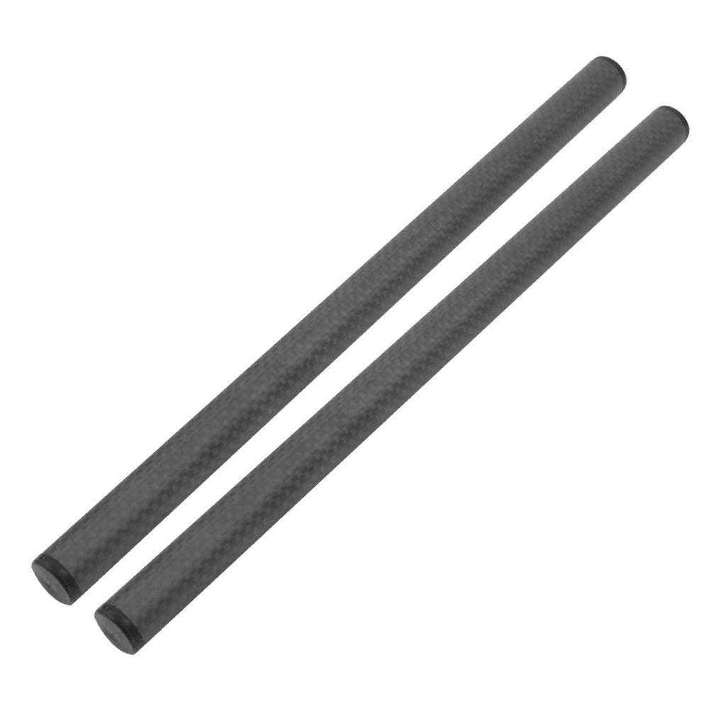 2 Pack 15mm Carbon Fiber Rod for 15mm Rail Support System Follow Focus