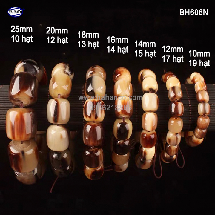 Vòng tay sừng đốt trúc BH606 - Phong Thủy - Phú quý và Tài Lộc - Bracelet of HAHANCO