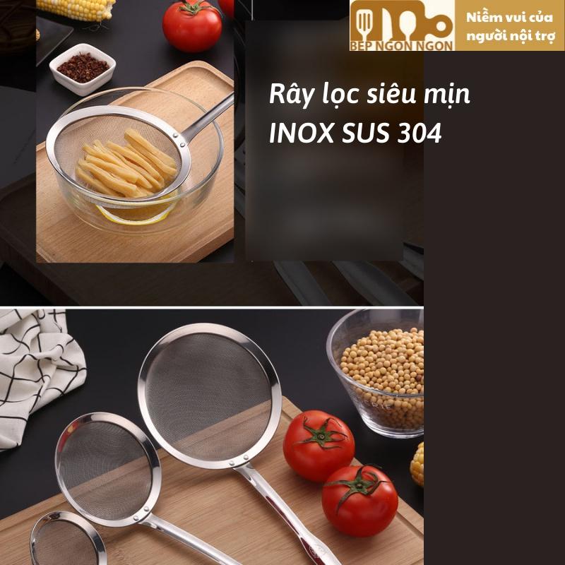 Rây lọc thức ăn inox 304 lọc cháo lọc bột bánh lọc cua dụng cụ nhà bếp tiện lợi_BEP NGON NGON