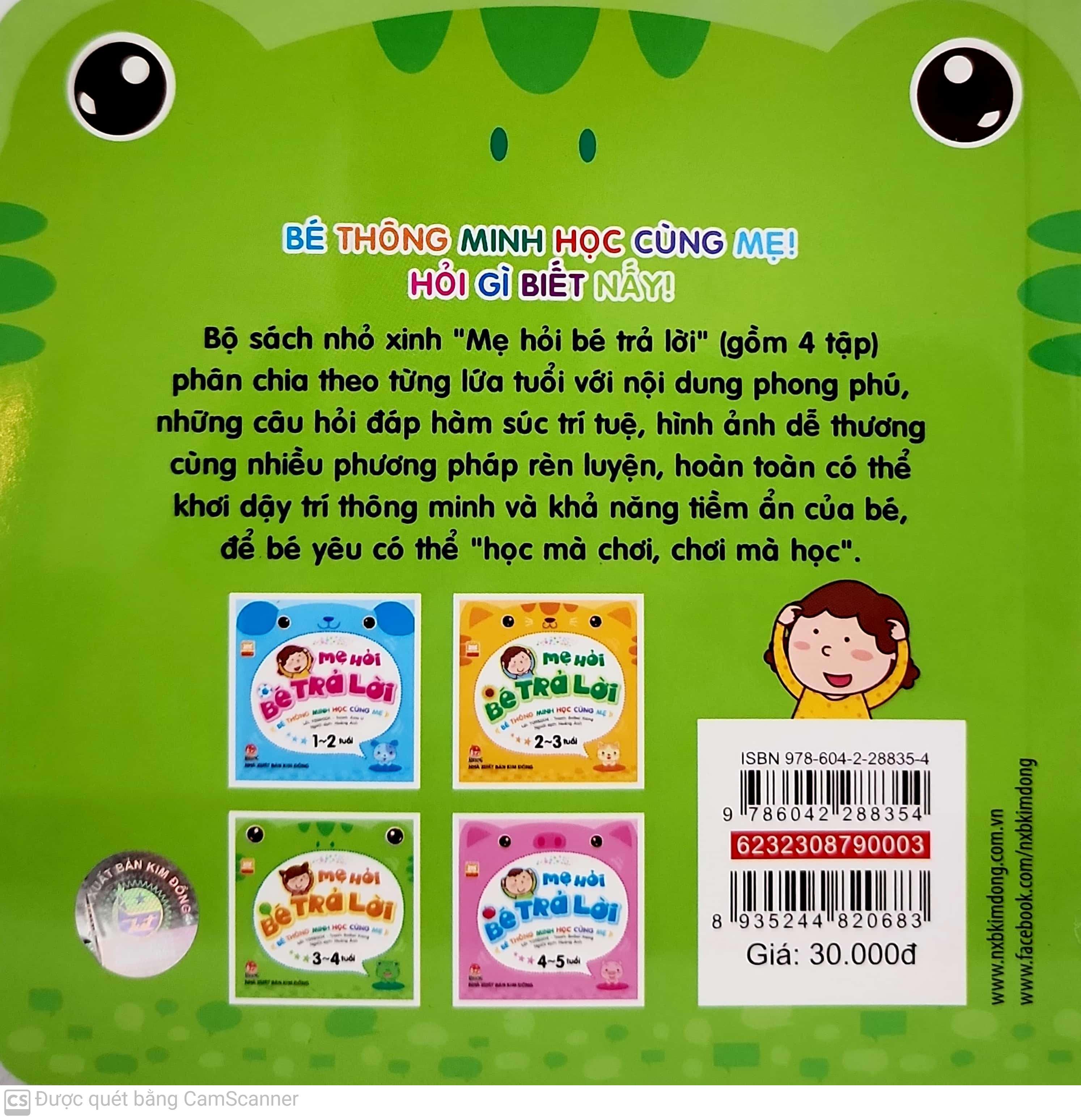 Sách Mẹ Hỏi Bé Trả Lời 3-4 Tuổi (Tái Bản)