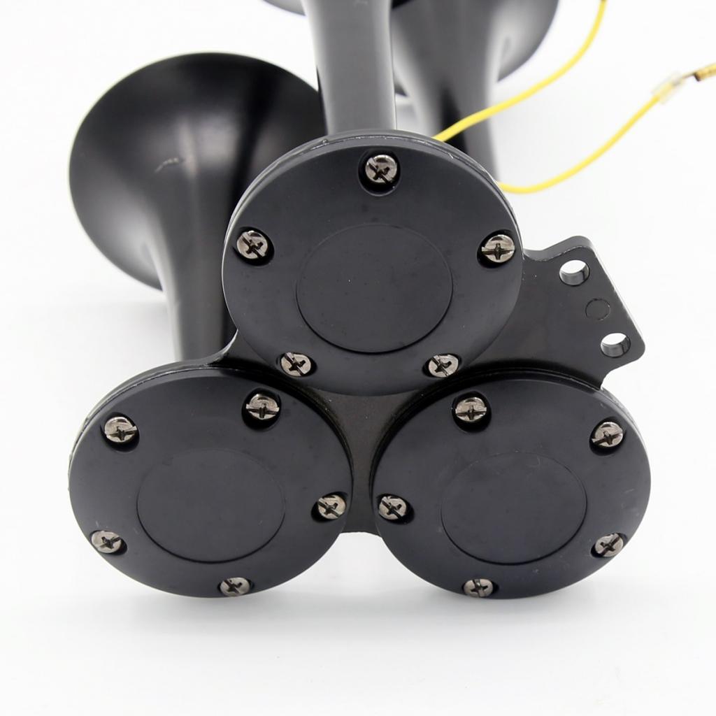 12V-24V Air Horn Kit Triple Trumpet Train for Car Truck Boat RV SUPER LOUD