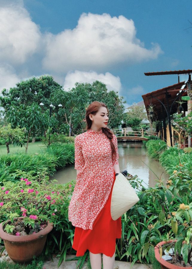 Áo dài cách tân hoa cổ trụ - AD 20