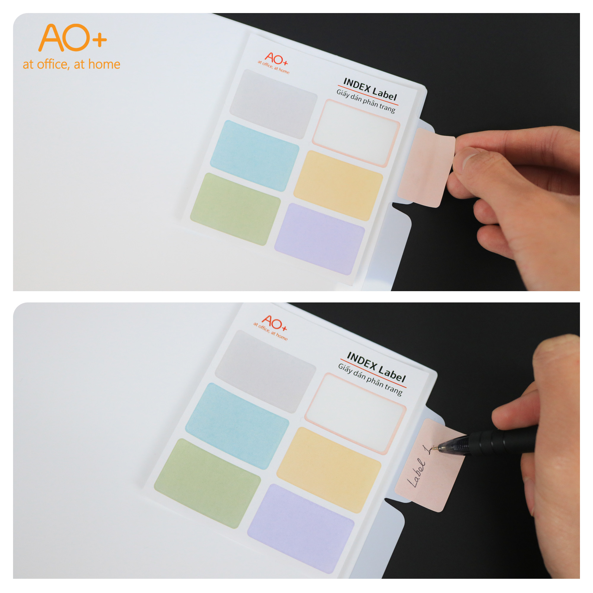 Bìa Còng O4 Switch ON AO+, Nhựa PP/ A4, 4 Nhẫn O, Kèm Bộ Phân Trang và Túi Sơ Mi Lỗ,