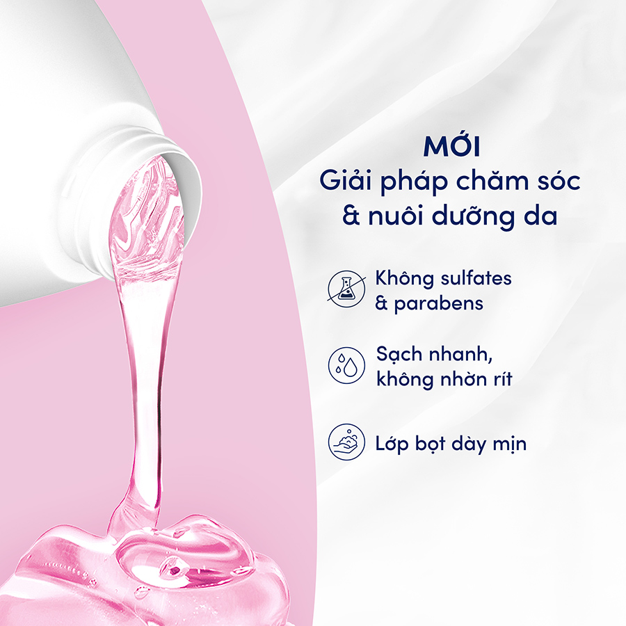 Sữa tắm dưỡng thể Dove Sakura Blossoms Da mềm mịn hương hoa với hương hoa anh đào &amp; muối hồng 500g