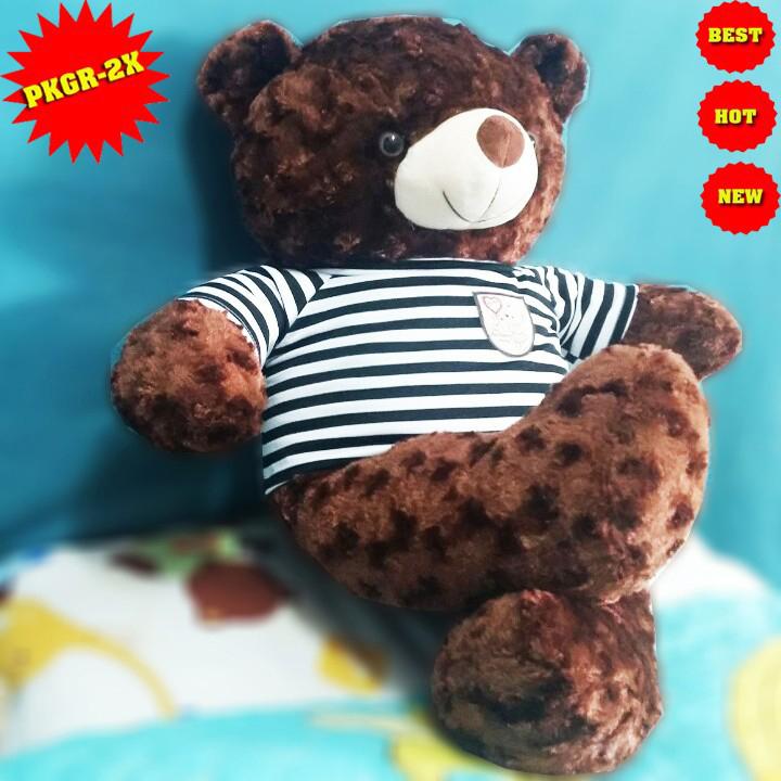 Gấu Bông Teddy chỉ áo len UNISU 60cm siêu mềm mịn dễ thương cute -Màu nâu socola