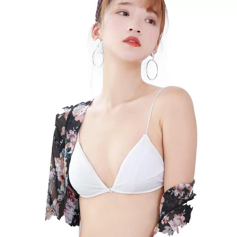 Áo bra cotton cài trước