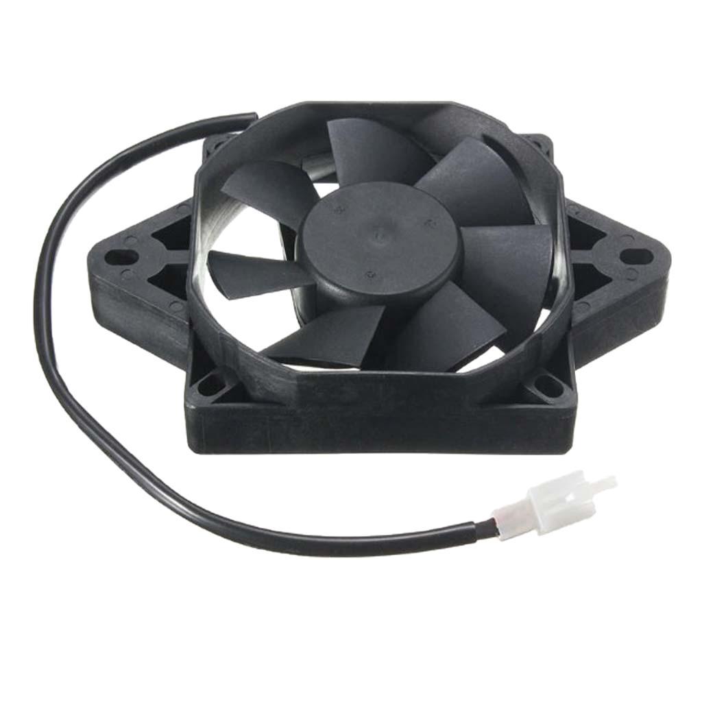2 Pieces 12V Electric Engine Cooling Fan Radiator Motorcycle ATV 150-250cc