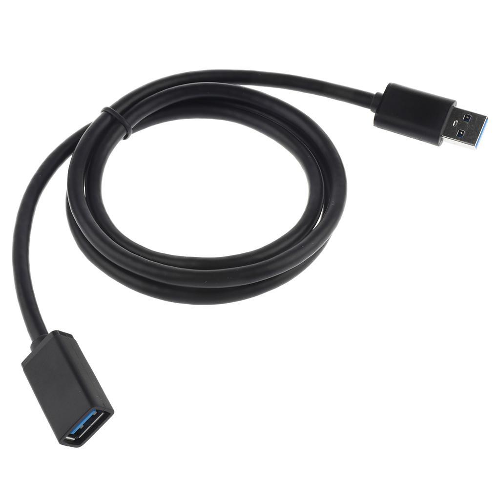USB 3.0 Type A-Male to A-Female Extender M/F Extension Cable Black 0.5meter