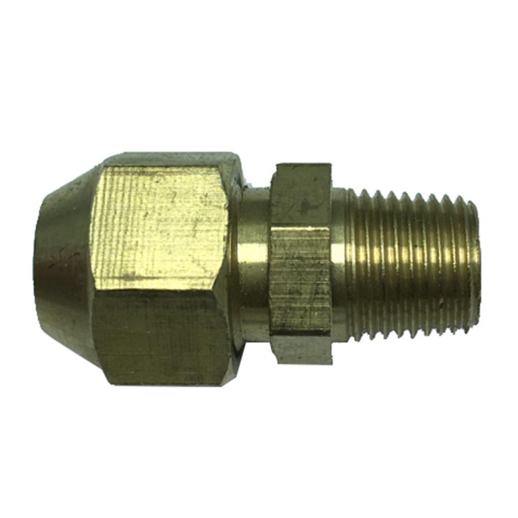 Straight Connector Plumbing Fitting, Male Adapter, 1/8inch , Copper- Heavy Duty