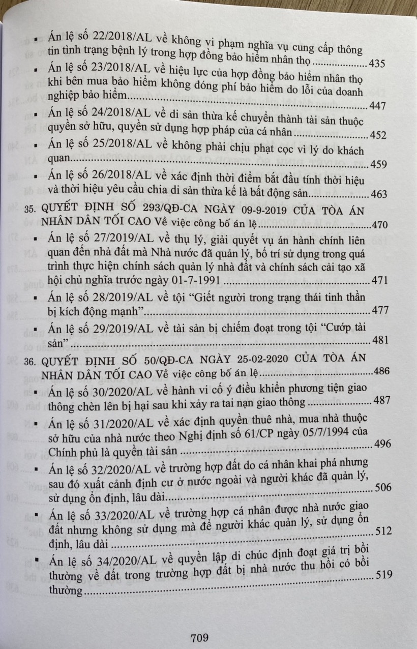 Hệ Thống Án Lệ Và Các Giải Đáp Vướng Mắc Trong Nghiệp Vụ Xét Xử Của Toà Án Nhân Dân Tối Cao Từ Năm 2016 Đến Nay