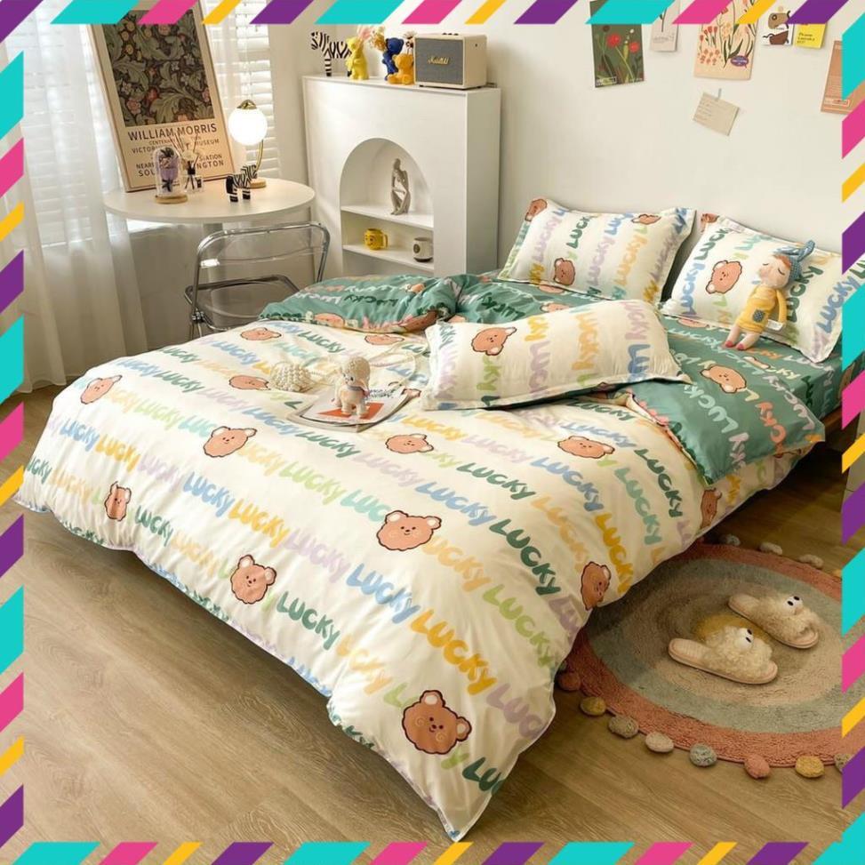 Set chăn ga gối chất cotton poly mẫu dễ thương mới