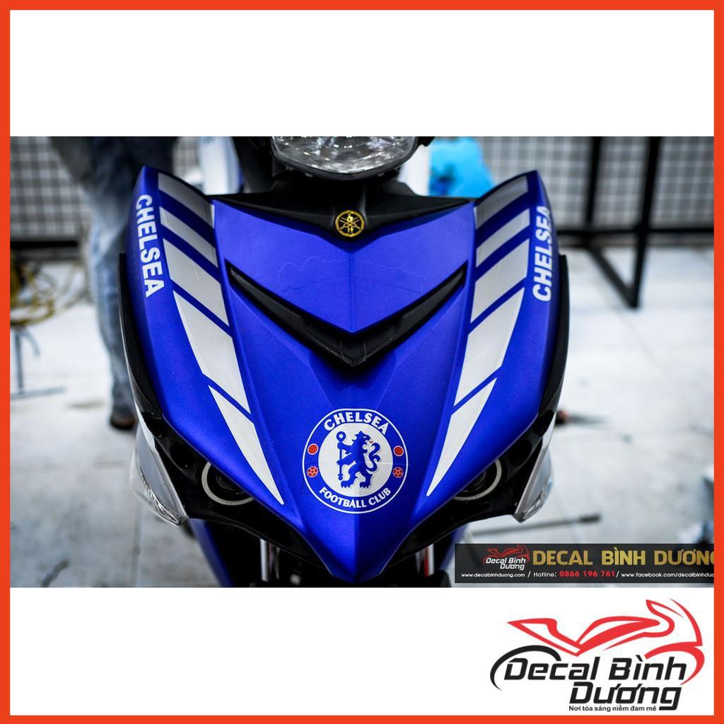 Tem Xe Dành Cho Exciter 150 - Tem Trùm Dành Cho Exciter 150 Chelsea F.C Xanh Bạc Đặc Biệt - Decal Candy Nhám