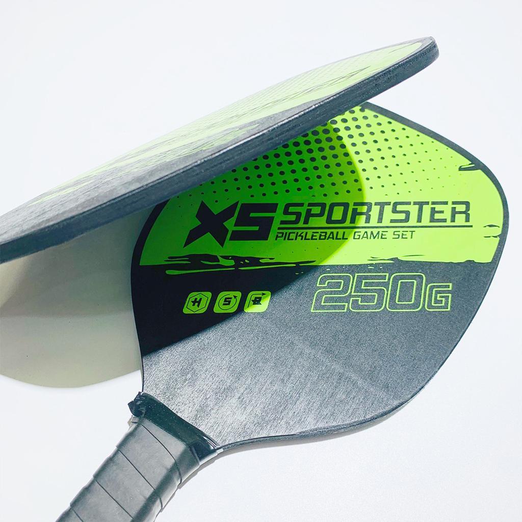 2xProfessional Pickleball Set 2-Player Carbon Fiber Paddle Racquets 4 Ball