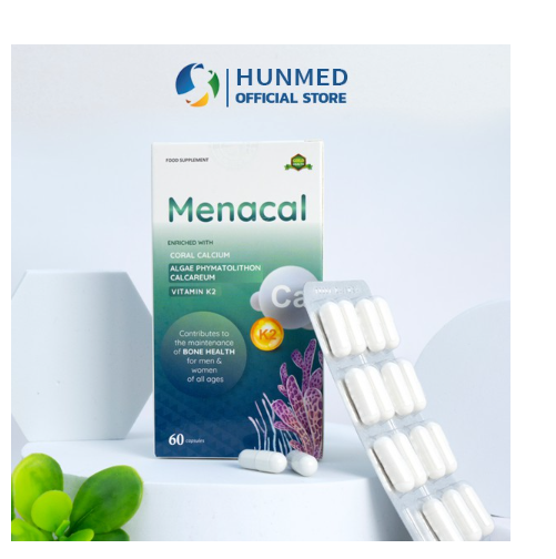 Viên uống Menacal bổ sung Canxi, vitamin K2 và D3 Aplicaps cho mẹ bầu và trẻ nhỏ (60 viên/hộp)