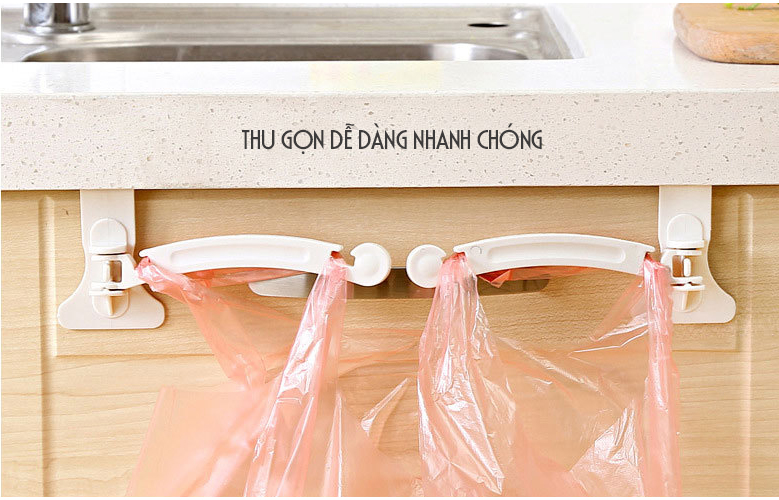 COMBO 2 MÓC TREO TÚI RÁC KẸP CỬA TỦ BẾP TIỆN LỢI NHANH CHÓN GỌN GÀNG