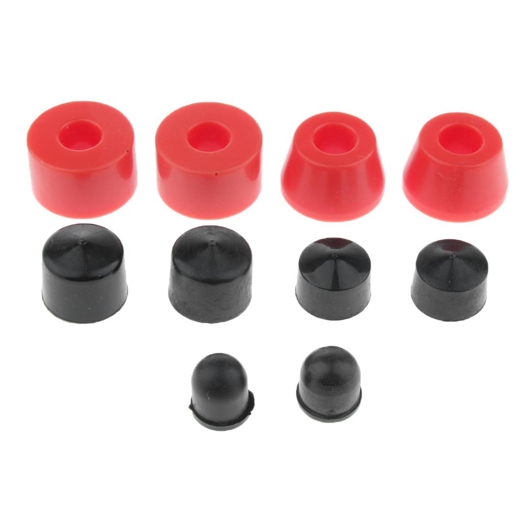 2x10pcs Skateboard Longboard Truck Bushings Pivot Cups Set Red 85AA