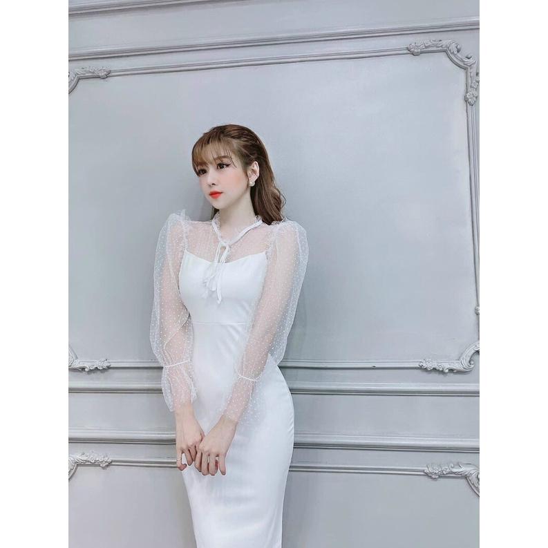 ĐẦM NỮ PHỐI REN CAO CẤP