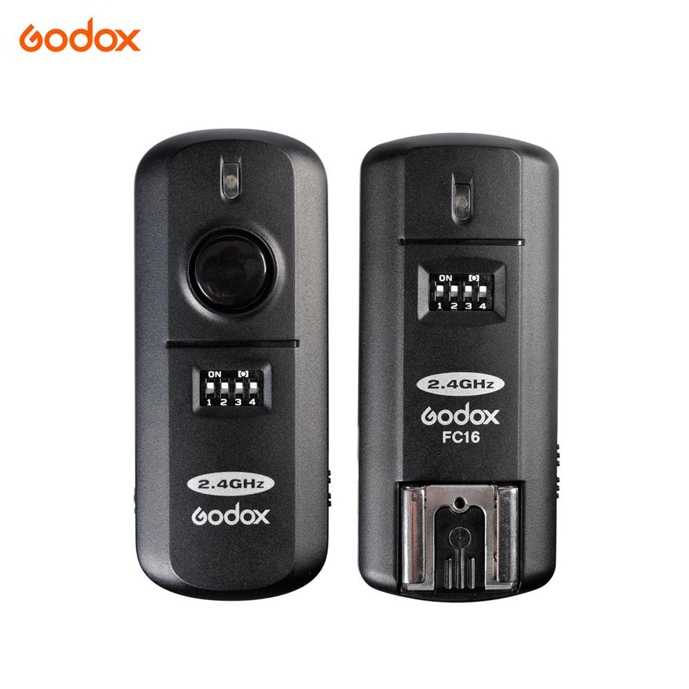Đèn flash Godox FC-16 2.4GHz 16 kênh điều khiển từ xa không dây cho Nikon D5100 D90 D7000 D7100 D5200 - Đen - phích cắm JP