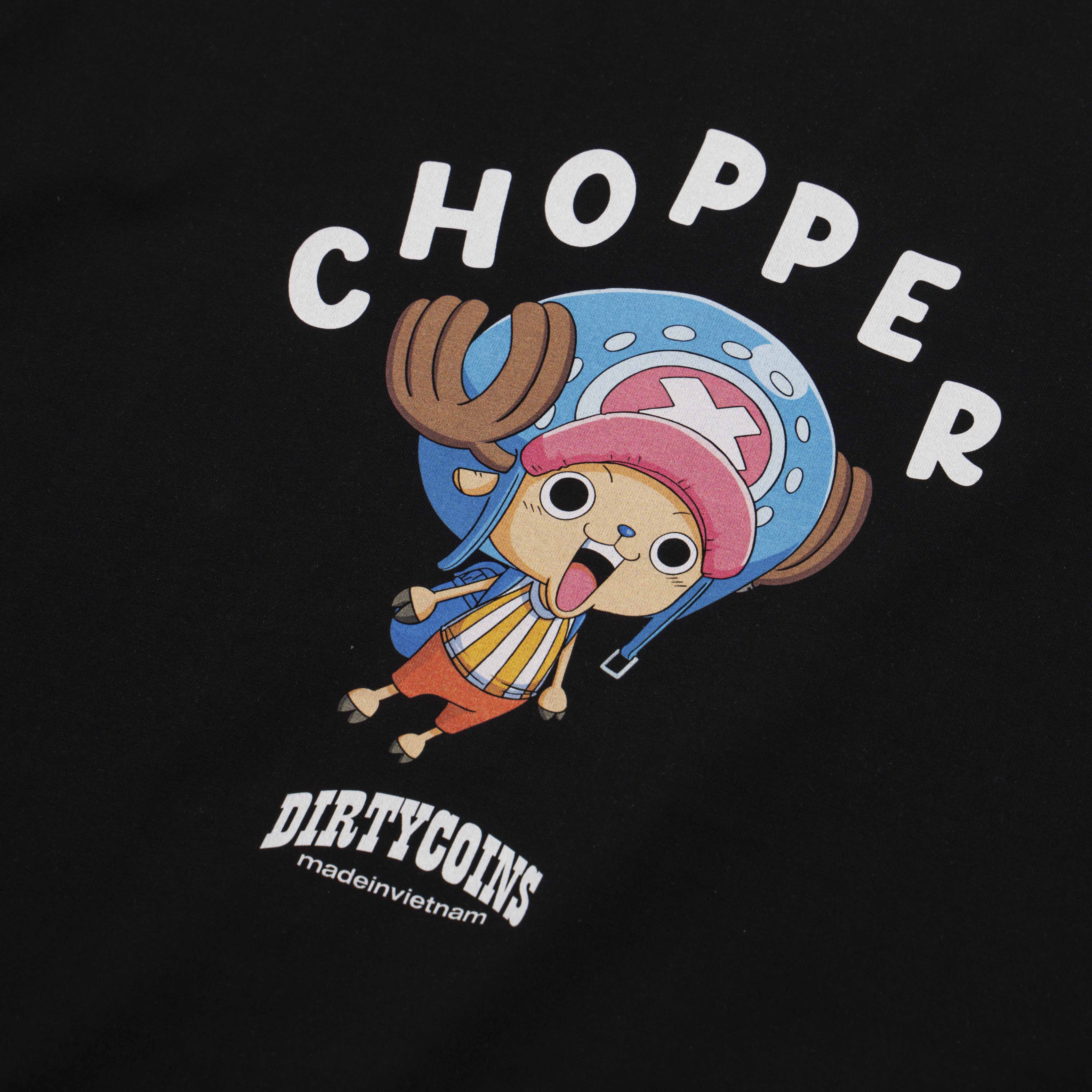 Áo Thun DirtyCoins x OnePiece Chopper Fly T-shirt - Black