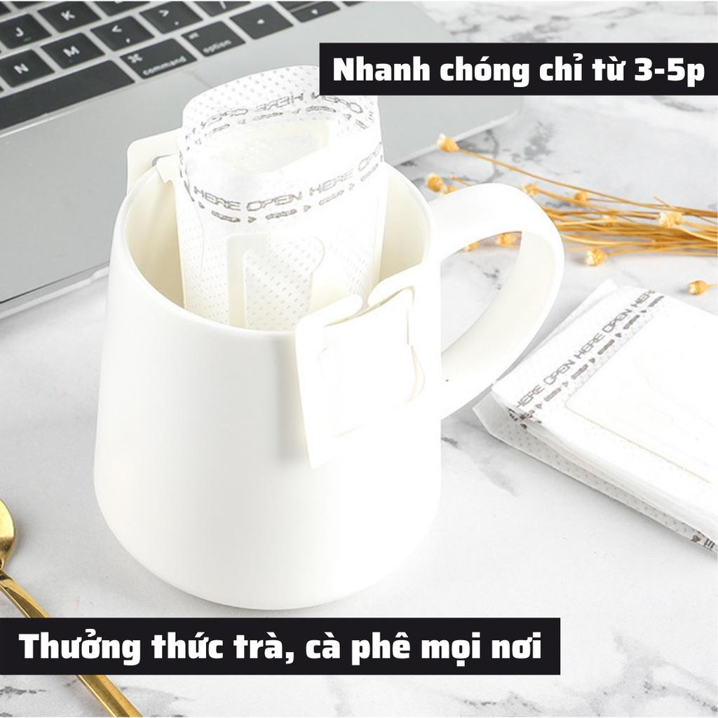 Vỏ phin giấy cà phê nguyên chất túi lọc trà cafe rang xay Robusta và Arabica nhỏ gọn mang đi du lịch