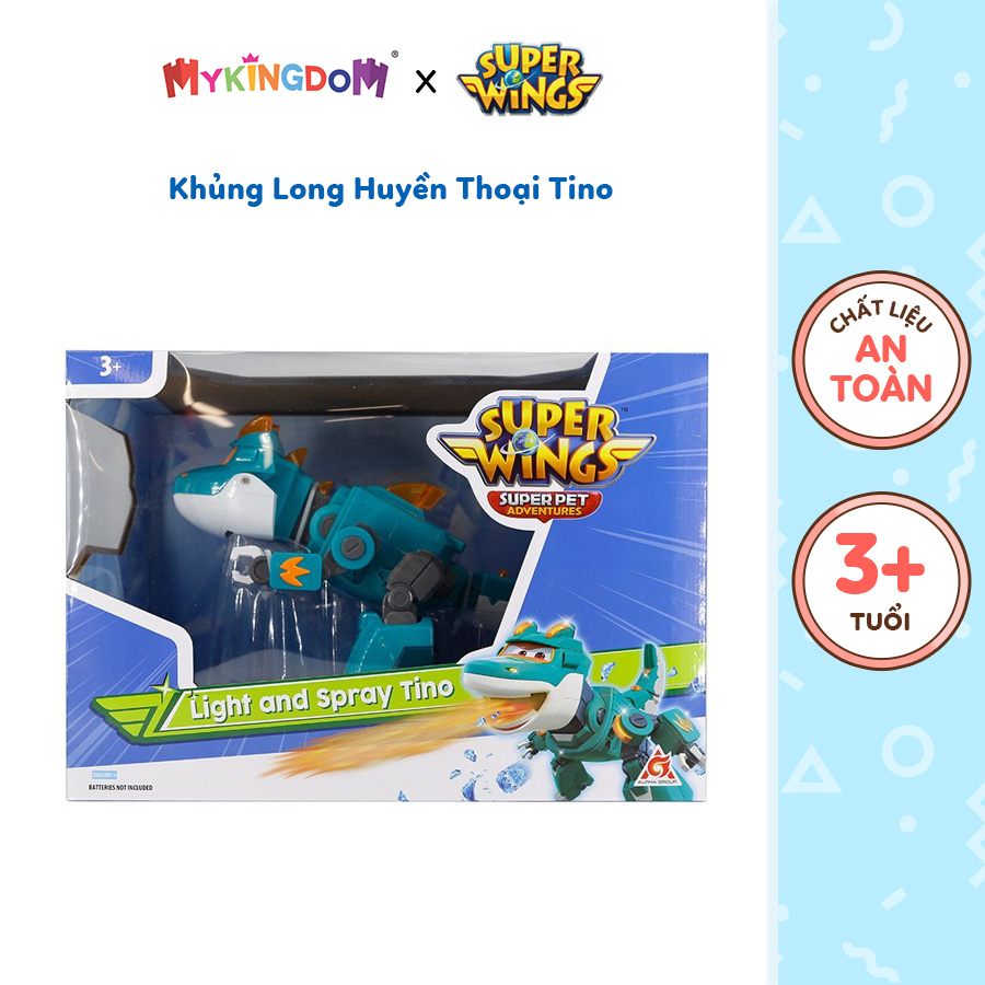 Đồ Chơi SUPERWINGS Khủng Long Huyền Thoại Tino Có Âm Thanh &amp;  Phun Nước YW760437