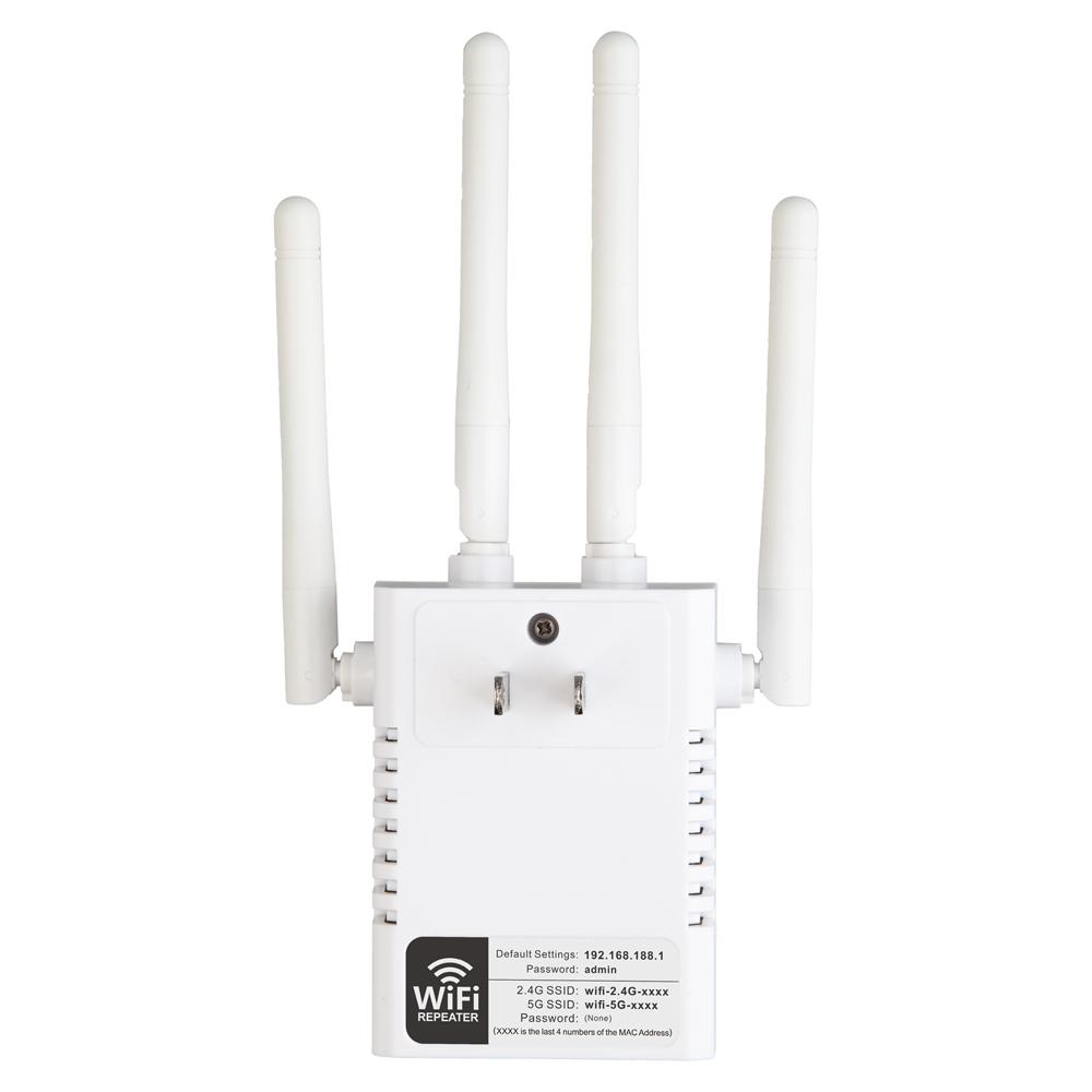 Bộ lặp lại Wi-Fi băng tần kép Bốn ăng-ten 2.4GHz 5GHz 1200M Internet Wi-Fi WD-R1205U