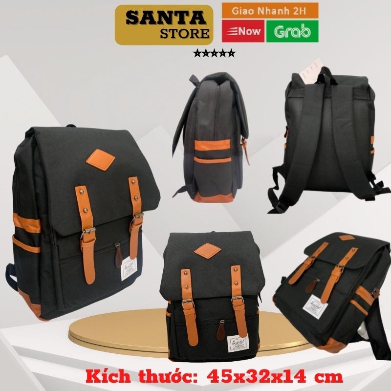 Balo Laptop thời trang đi học nam nữ HC703 vải canvas chống nước đựng laptop 14 15 16 17 inch