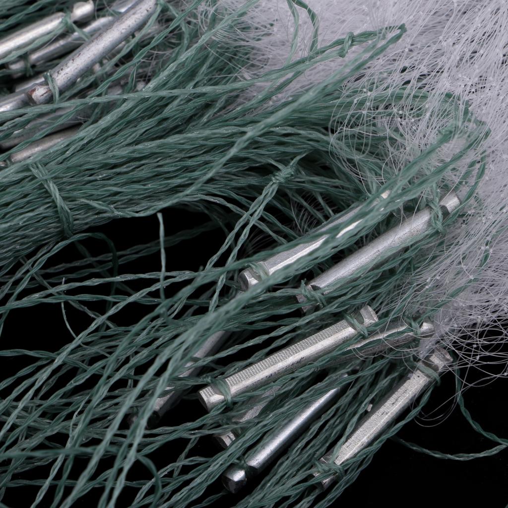 2x Fishing Net with Float Trap Monofilament Small Mesh Gill Casting Net