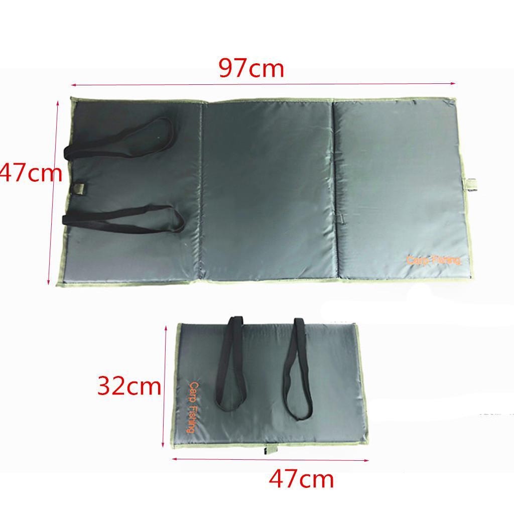 Folding Unhooking Mat, Professional Carp Fishing Floor Landing Mat Splash Mat - Green