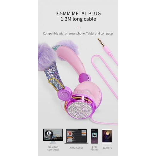 Tai Nghe Mèo Bluetooth Chụp Tai Dễ Thương Tai Nghe Có Dây Với Microphone Cô Gái Stereo Âm Nhạc Tai Nghe Máy Tính Điện Thoại Di Động Gamer Tai Nghe headphone tai mèo