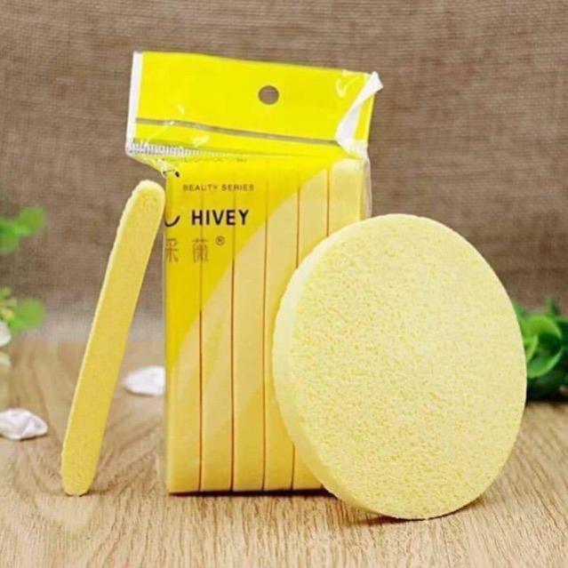 Bọt Biển - Bông Nở Rửa Mặt Chivey 12 Miếng hjfgj