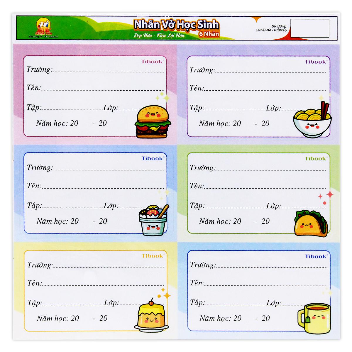 Bộ 5 Tập Học Sinh Bé Ngoan - 4 Ô Ly - 96 Trang 120gsm - Tân Thuận Tiến + Tặng Kèm 1 Xấp Nhãn + 1 Tập Kiểm Tra (Mẫu Bìa Giao Ngẫu Nhiên)