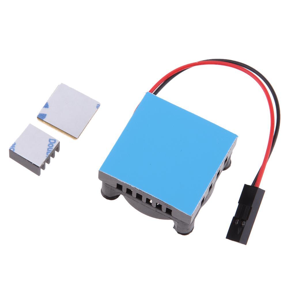 2Pcs Fan Heatsink kit + pre-applied thermal adhesive tape for Raspberry Pi 1