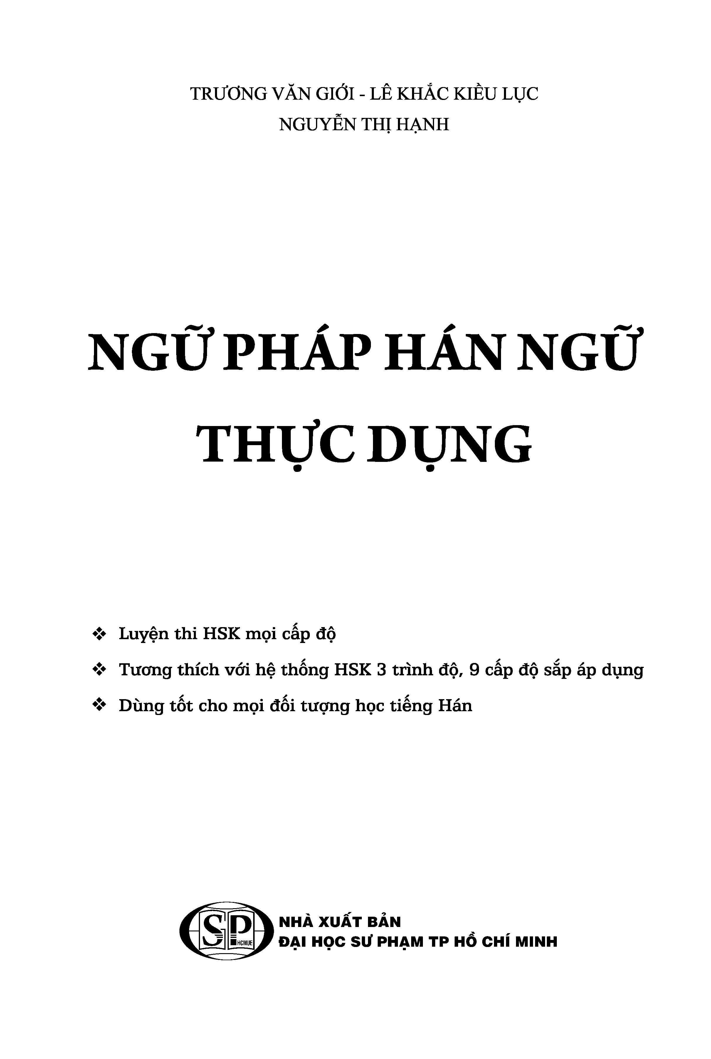 Ngữ Pháp Hán Ngữ Thực Dụng