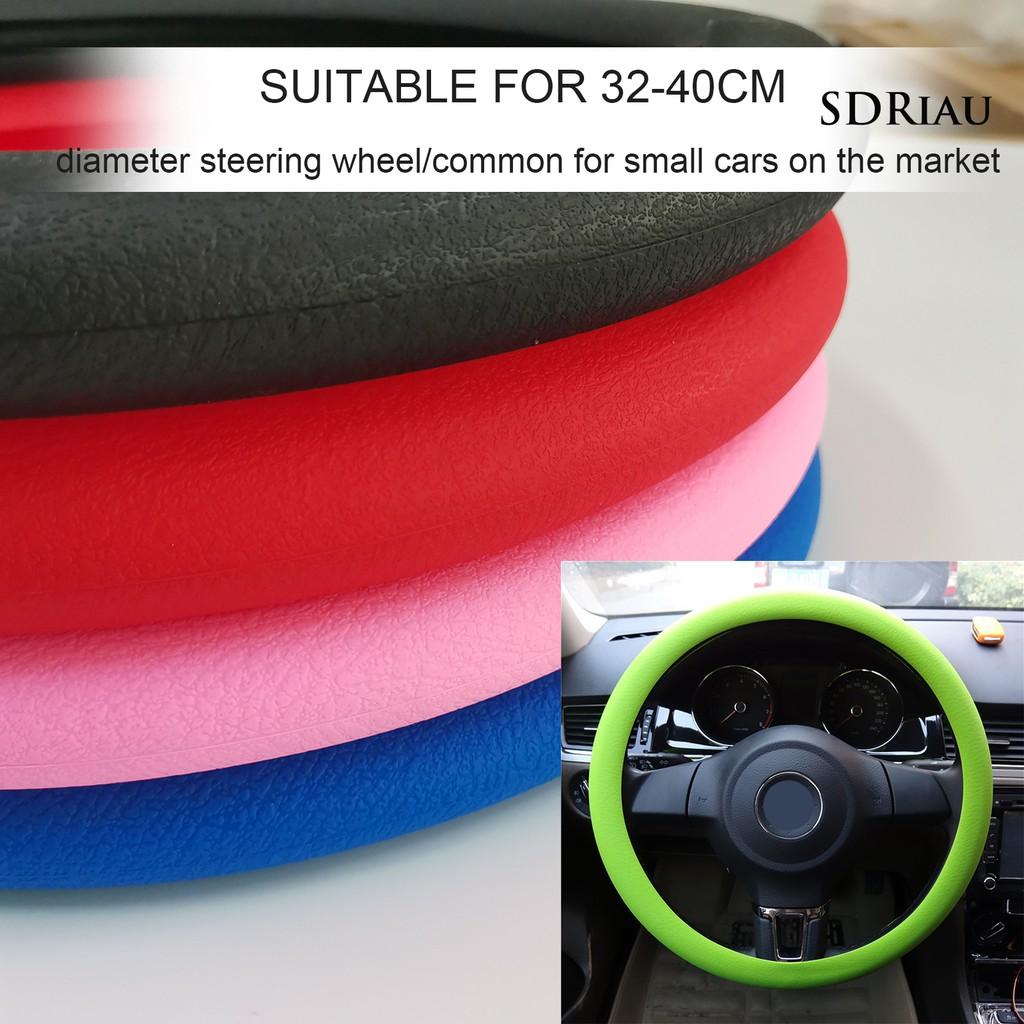 Vỏ Bọc Vô Lăng Xe Hơi Màu Trơn Làm Từ Silicon Chống Trượt Tiện Dụng