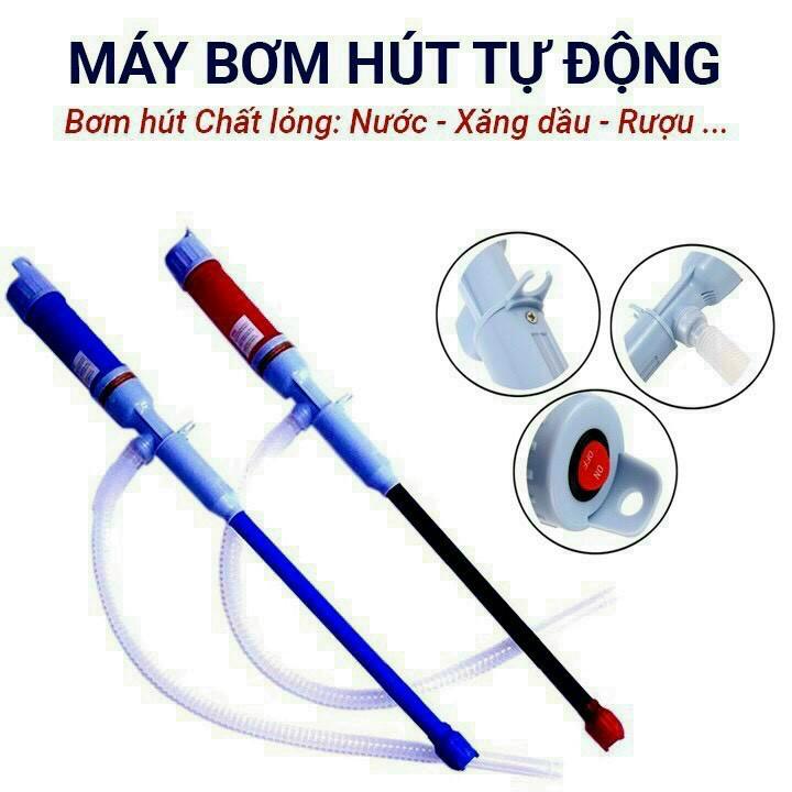 Bơm hút tự động - Bơm hút nước, rượu, xăng dầu, chất lỏng, hóa chất loại mini chạy pin tự động