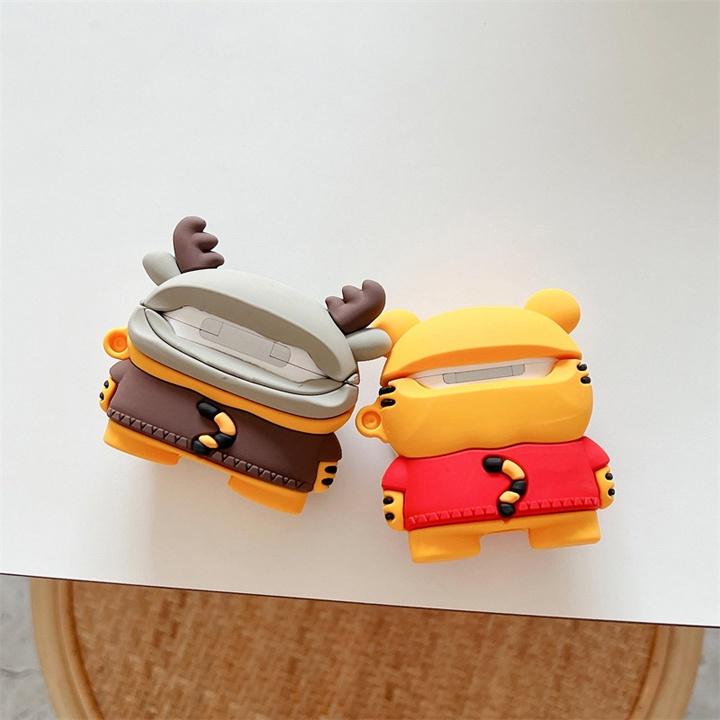 Bao Case cho Airpods 1/2/3/Pro Chú Hổ Đeo Kính , Ốp Airpods Cute - Mã TZAP397