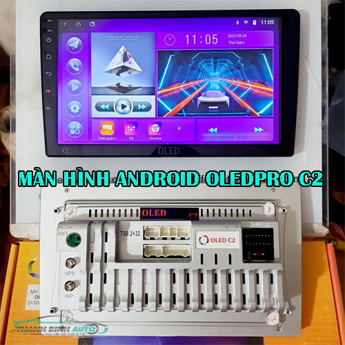 Màn hình android cho ô tô 0LEDPR0 C2 Ram 2G Rom 32G 4 nhân, có quạt tản nhiệt. Bảo hành chính hãng 18 tháng