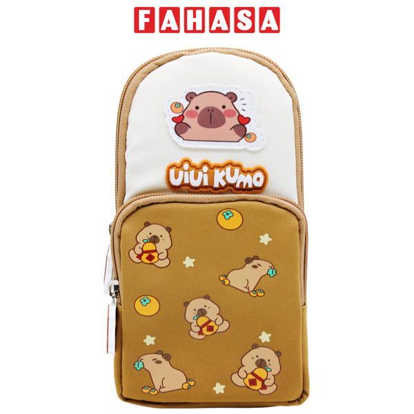 Bóp Viết Vải Dạng Đứng Capybara - Shunde 9128 - Màu Nâu Cam