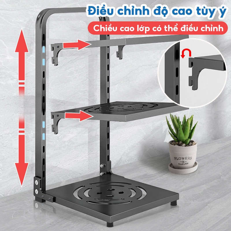 Giá Để Xoong Nồi Thép Carbon Kalpen 2-3-4-5 tầng