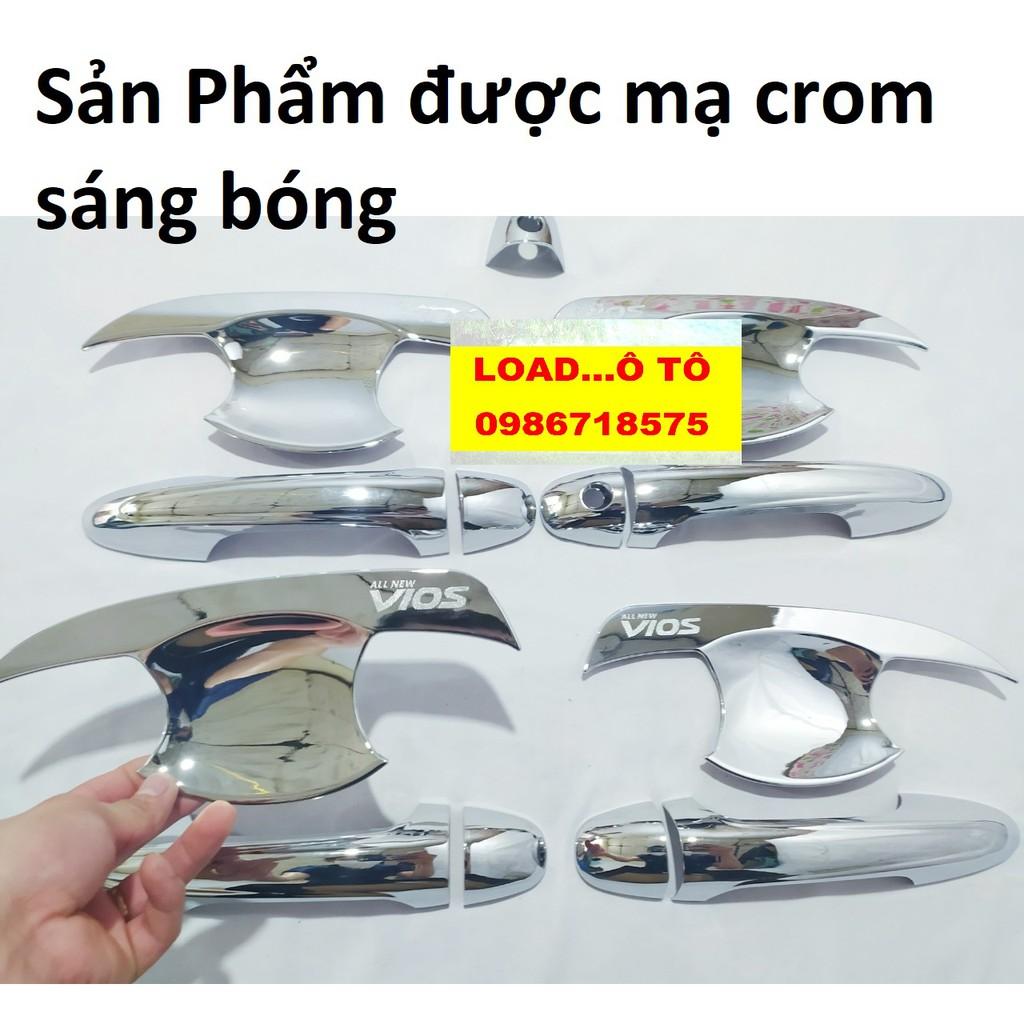 Ốp Tay Hõm Cửa Xe Toyota Vios 2022-2019 Nhựa ABS Mạ Crom Sáng Bóng Cao Cấp