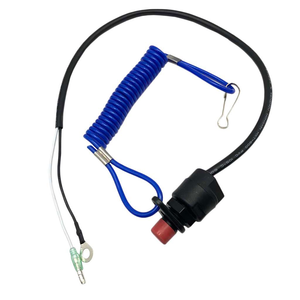 2 Pieces Boat Outboard Kill Stop Switch & Safety Tether Lanyard for Yamaha