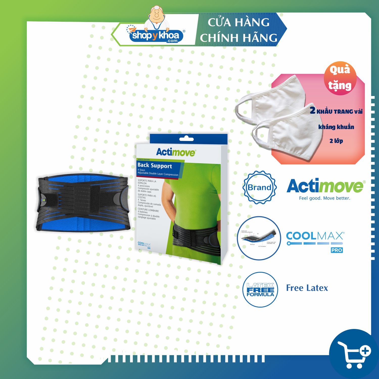 Đai lưng 4 nẹp 75541-SPO Actimove Back Support