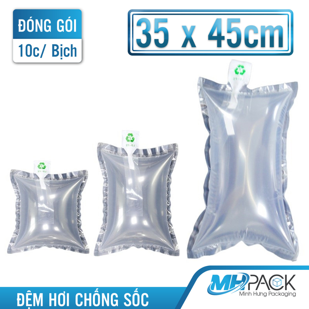 Túi đệm khí chống sốc  35x45cm bong bóng khí đệm hơi, túi hơi đệm khí, đệm hơi chèn hàng chống sốc-MHAPCK