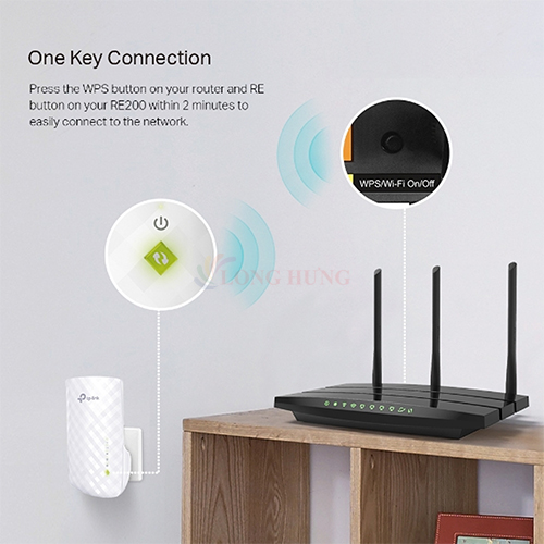 Bộ mở rộng sóng Wifi TP-Link AC750 Mesh Range Extender RE200 - Hàng chính hãng