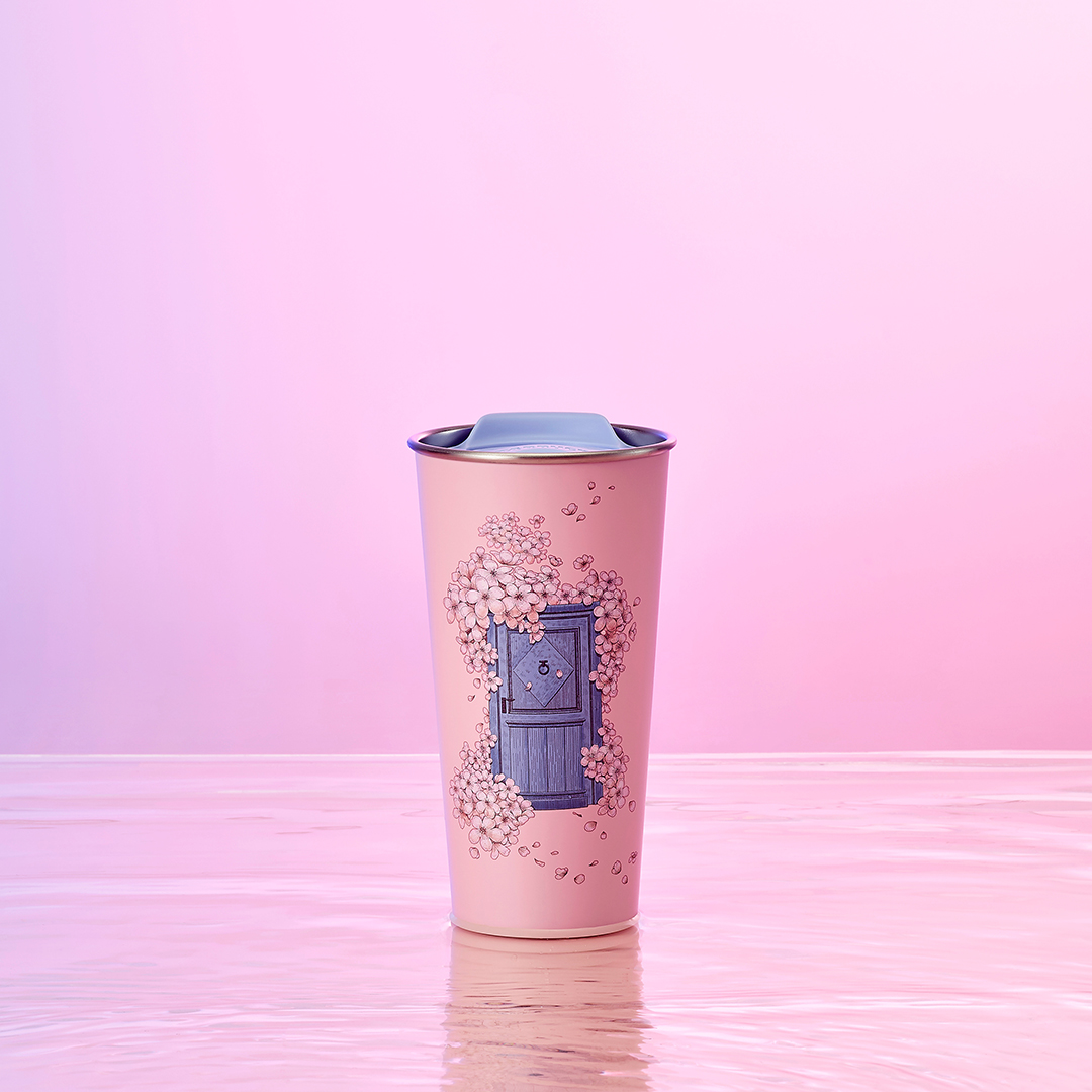 Bình Starbucks Giữ Nhiệt  16Oz (473ml) CHRY BLSM SCRT GDN DR